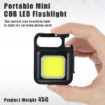 Led Rechargeable Keychain Light | Emergency Flash Light, Mini Torch Light Rechargeable, Portable COB Light for Pocket, Camping, Outdoor, Tent with Bottle Opener - Magnet Base - 800 Lumens
